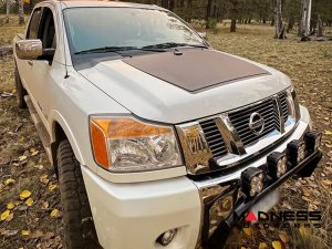 Nissan Titan Flexible Solar Panel Kit - Complete Kit w/ Waterproof Controller + Hood Decal - 2003-2015 - 100W